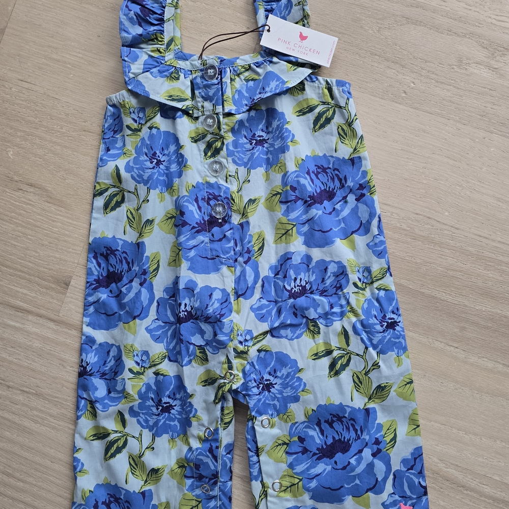 Blue Floral Jumpsuit